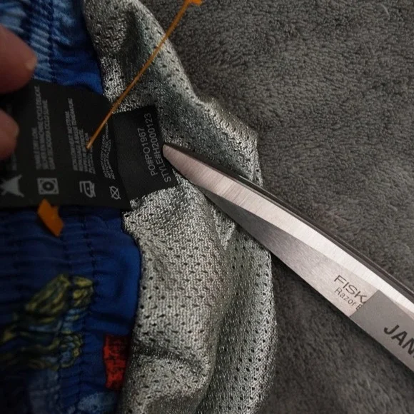 Huk Swim Trunks Mens Small Blue 5.5" Lined Floral Pier Volley Shorts Fishing - Picture 7 of 8